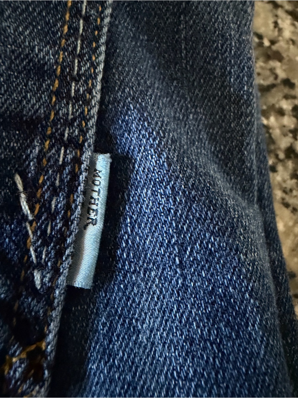Dark Blue Frayed Hem Straight Jeans - Picture 3 of 5